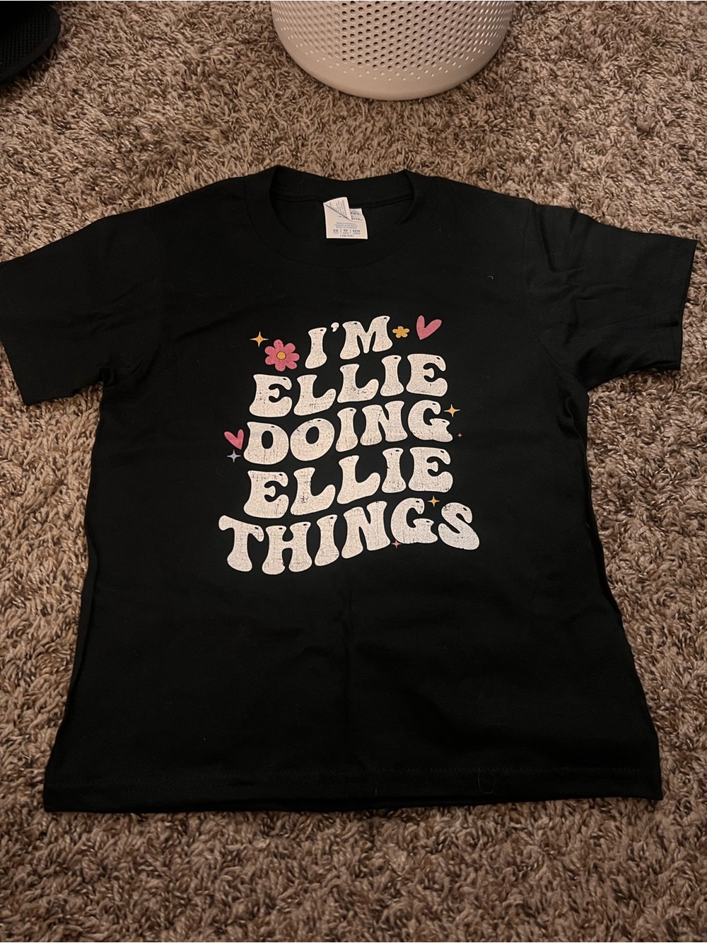Black 'I'm Ellie Doing Ellie Things' Graphic Tee - Kids